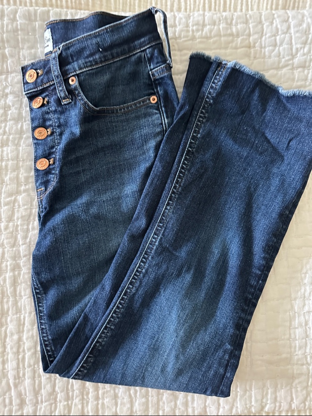 J. Crew Billie Demi Boot Crop Jeans - Indigo Denim